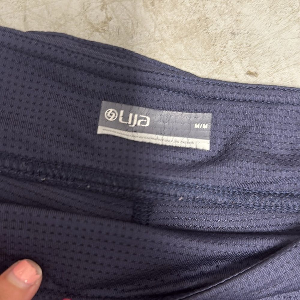 Lija Blue Skort with Flared Silhouette Ruffle Athektic Skirt - Medium - Like New - Picture 3 of 4